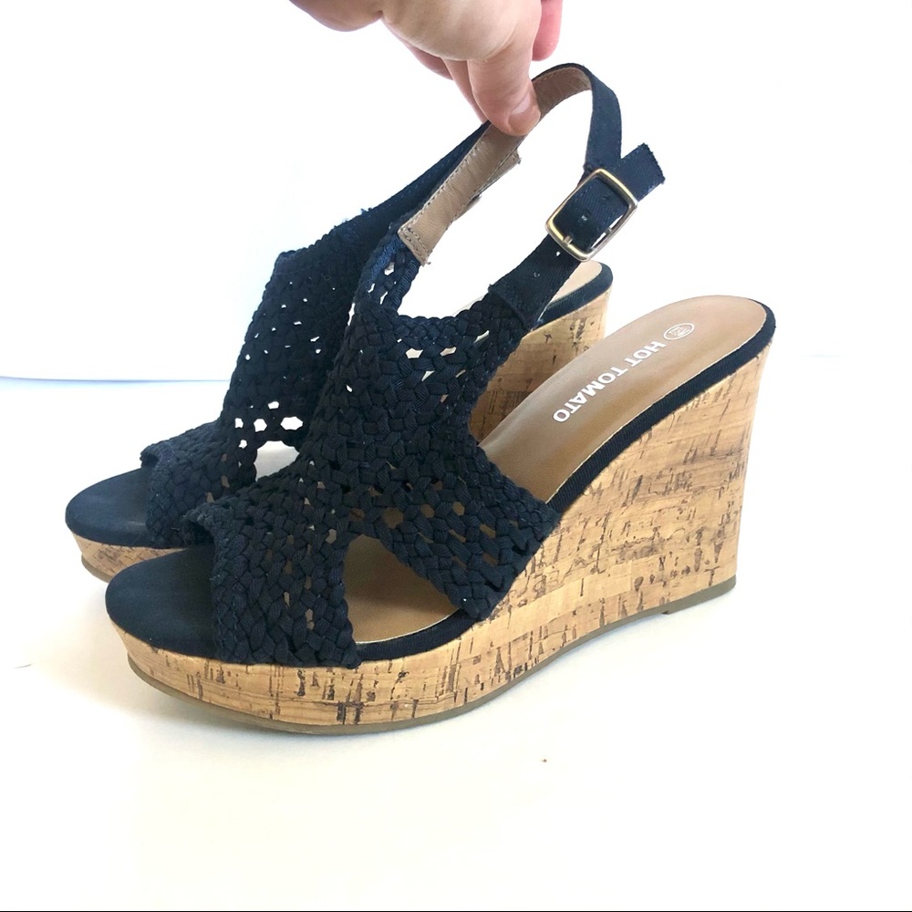 Navy Blue Wedges